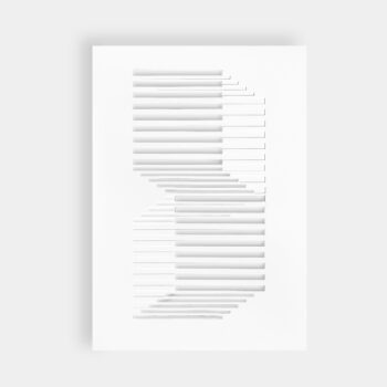 MOEBE Papercut Artworks Shifted Lines A4 relief print.