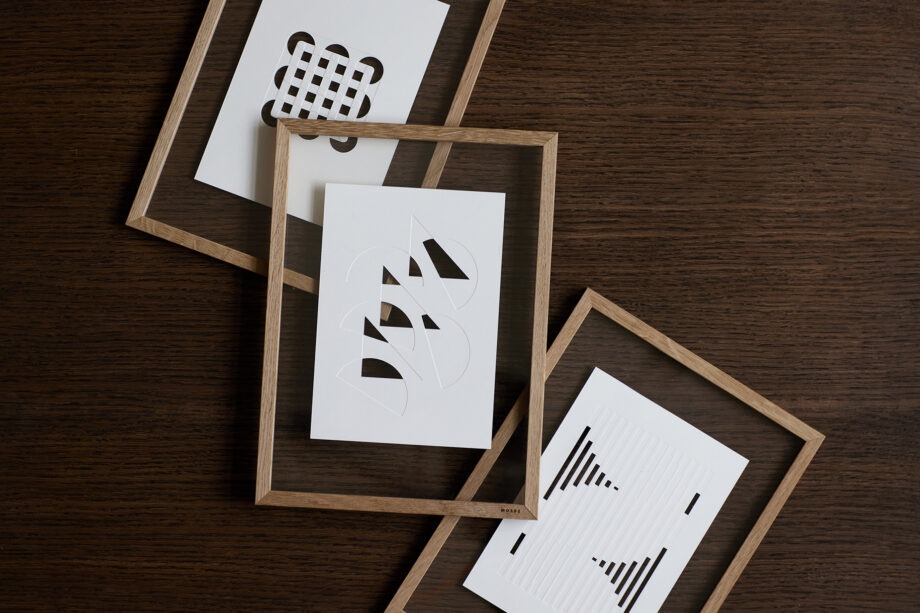Moebe relief posters prints wit papier Papercut artwork