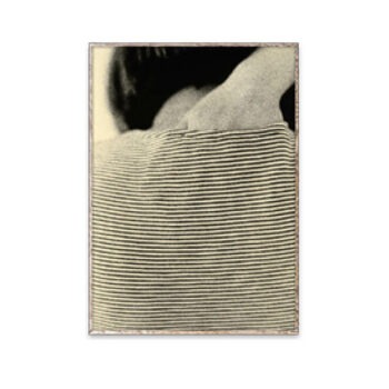 Paper Collective poster striped shirt zwart wit 50x70