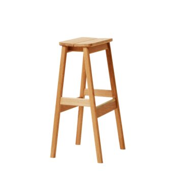 Form & Refine barkruk 75 cm naturel eiken en messing