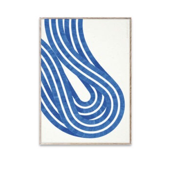 Blauw kunst poster print Paper Collective poster Entropy Blue 02 50x70