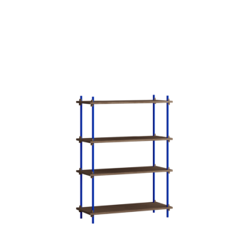 Moebe Shelving system 115.1.A gerookt eiken blauw