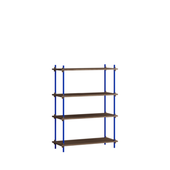 Moebe Shelving system 115.1.A gerookt eiken blauw