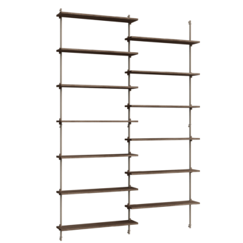 MOEBE wall shelving wandrek WS.230.2 gerookt eiken warm grey