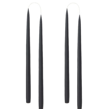 zwarte Handgedompelde kaarsen 2,2 x 35 cm set van 4 kunstindustrien.jpg