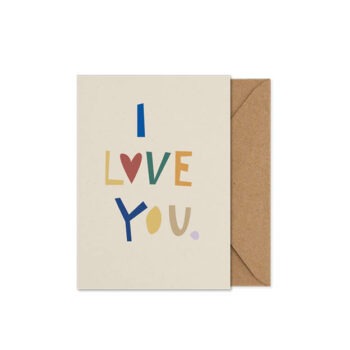Paper Collective art card i love you
