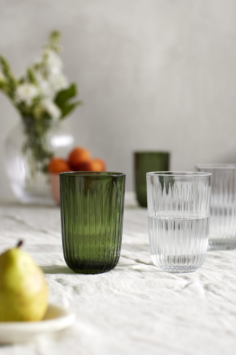 Elegante drinkglazen scandinavisch design hammershøi kähler tafelen