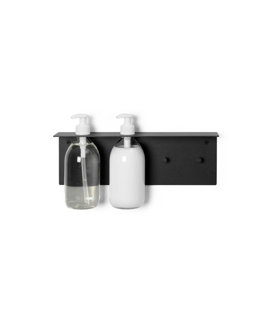 Ferm Living Dora bathroomshelf Badkamerplank zwart voor pompfles haken