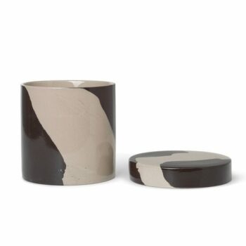 Inlay container voorraadpot met deksel keramiek ferm Living large
