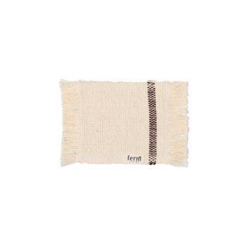 Ferm Living Savor onderzetters bruin met franjers