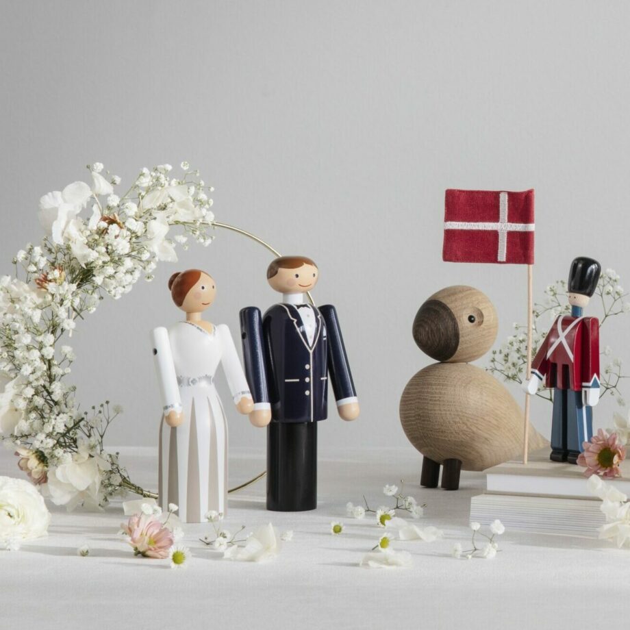 Kay Bojesen bruidegom en bruid trouwpaar houten figuur bruiloft