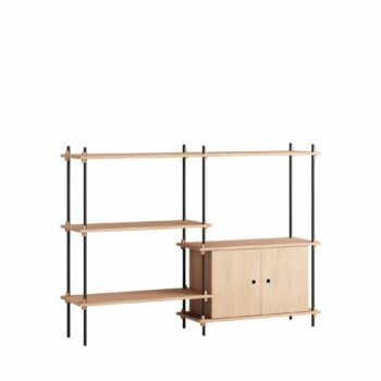 Moebe shelving system S.115.2.C Stijlvol Scandinavisch eiken zwart