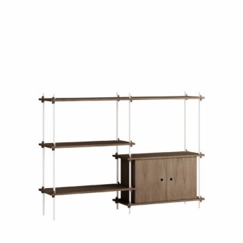 Moebe shelving system S.115.2.C Stijlvol Scandinavisch gerookt eiken wit