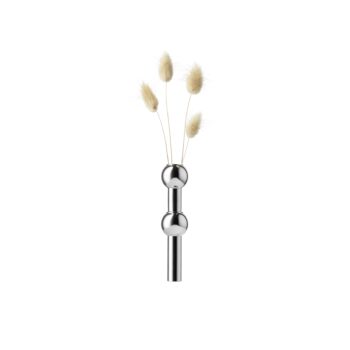 STOFF Nagel vaas chroom met bloem