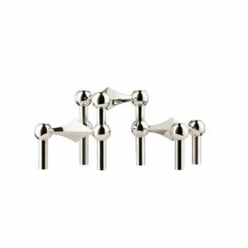 STOFF nagel kandelaar chroom set van 3 stuks