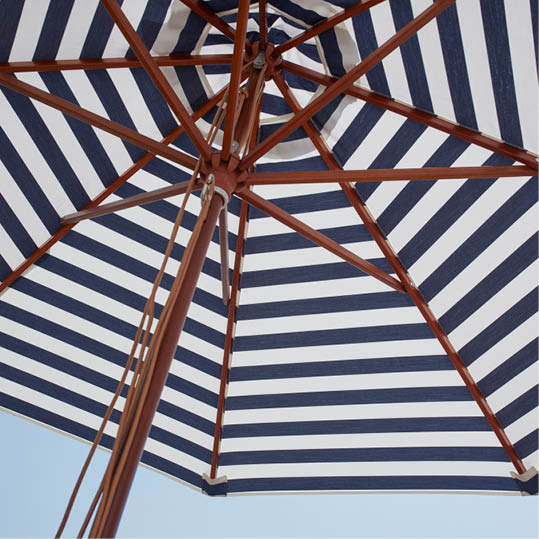 Skagerak parasol messina blauw wit details