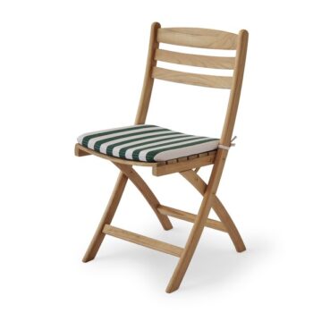 Selandia zitkussen tuinstoel Light apricot dark green gestreept