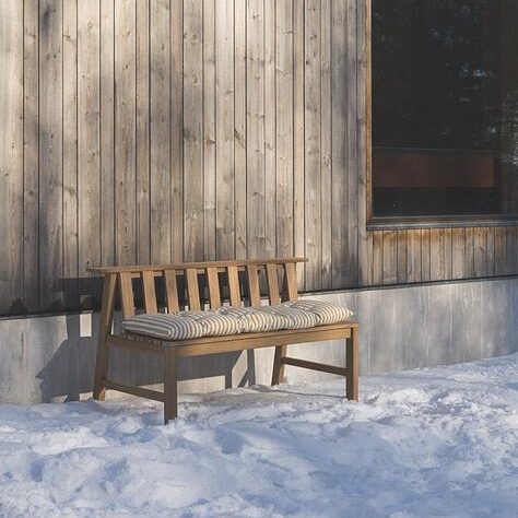 Skagerak Plank tuinbank teak outdoor sneeuw