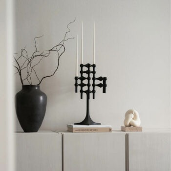 Stoff Nagel kadelaar candle holder zwart