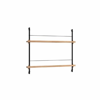 MOEBE Magazine shelving tijdschiften wandrek 65.1 eiken zwart