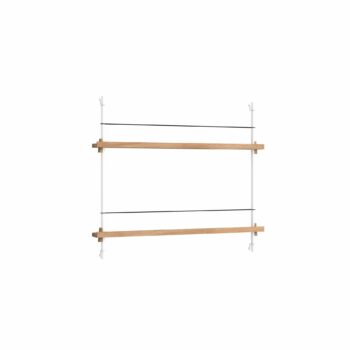 MOEBE Magazine shelving tijdschiften wandrek 65.1 eiken wit
