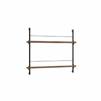 MOEBE Magazine shelving tijdschiften wandrek 65.1 gerookt eiken zwart