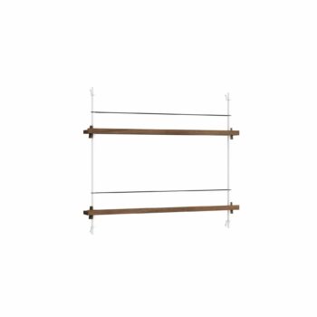 MOEBE Magazine shelving tijdschiften wandrek 65.1 gerookt eiken wit