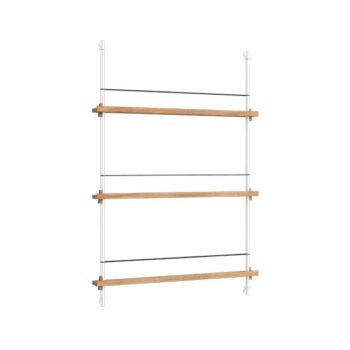 Moebe magazine shelf tijdschriften wandrek 115.1 eiken wit