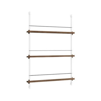 Moebe magazine shelf tijdschriften wandrek 115.1 gerookt eiken wit
