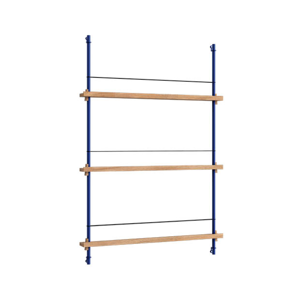 Moebe magazine shelf tijdschriften wandrek 115.1 blauw eiken