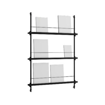 Moebe magazine shelf tijdschriften wandrek zwart 115.1