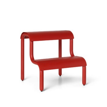 Ferm Living keukentrap up stel metaal rood poppy red