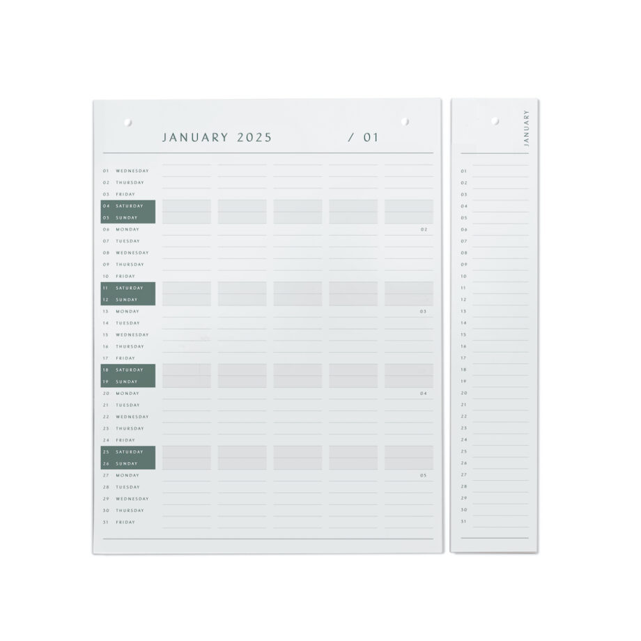EKTA by wirth refill kalenderpaginas plannerboard 2025