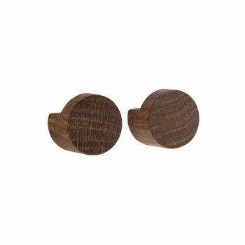 Ekta Living wandhaak gerookt eikenhout small 2 st by wirth