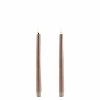 UYUNI LED dinerkaarsen sandstone 25 cm 2 st.