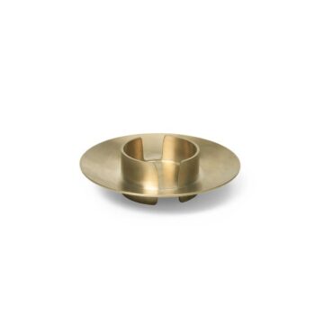 Ferm Living block kandelaar voor stompkaars messing goud
