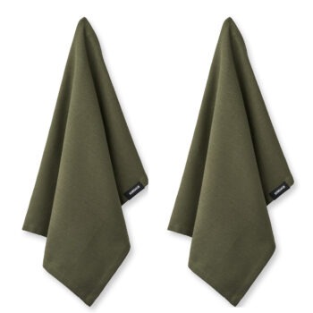Humdakin Theedoek evergreen olijkgroen 2 stuks