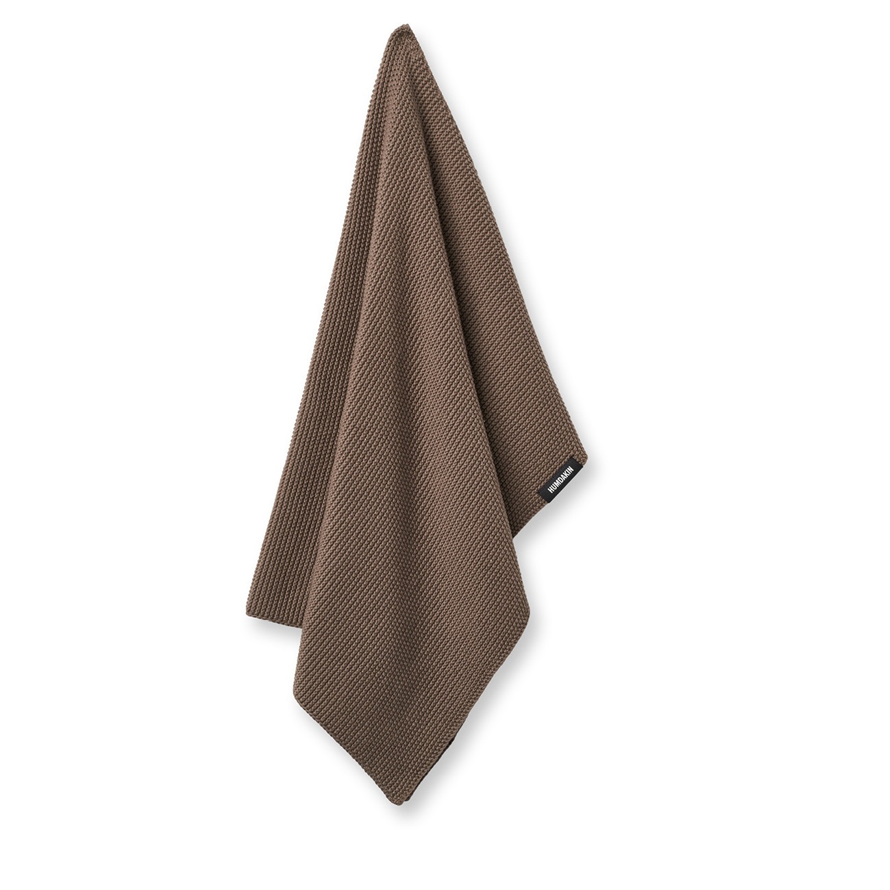 Mooie Gebreide keukenhanddoek in bruine zandkleur van Humdakin