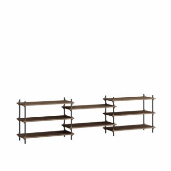 Moebe Shelving System S.64.3.A Gerookt eiken Zwart