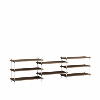 Moebe Shelving System S.64.3.A Gerookt eiken wit