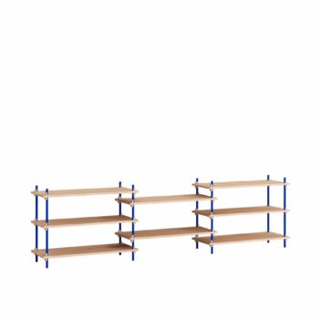 Moebe Shelving System S.64.3.A blaue eiken