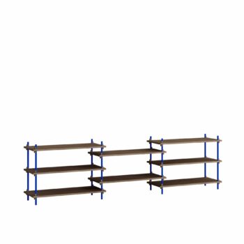 Moebe Shelving System S.64.3.A blauw gerookt eiken