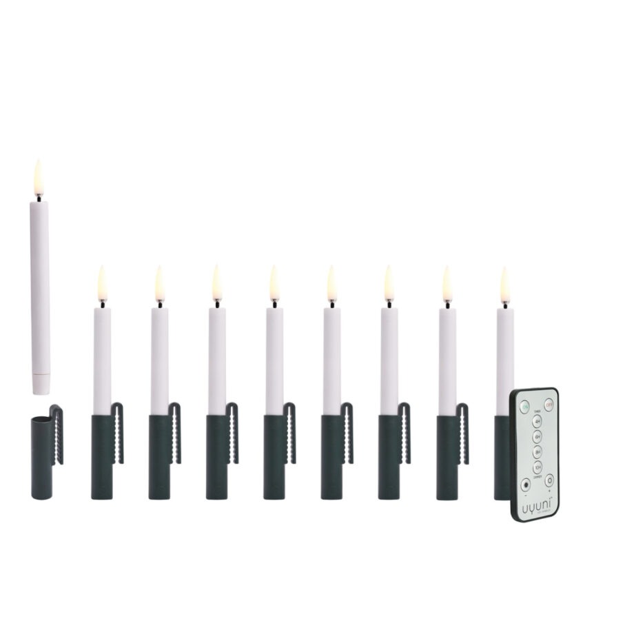 Uyuni mini led kaarsen voor kerstboom met afstandbediening set van 9