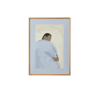 Paper Collective poster Back 30x40 cm lichtblauw beige zandkleur