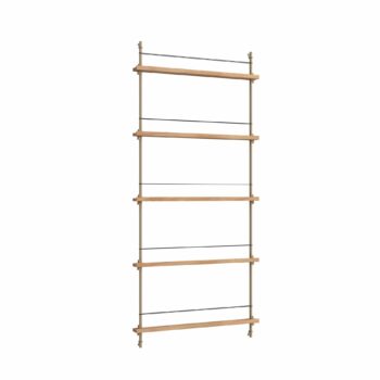 Moebe Magazine shelving 180.1 tijdschiften wandrek Eiken clay