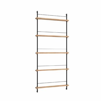 Moebe Magazine shelving 180.1 tijdschiften wandrek Eiken zwart