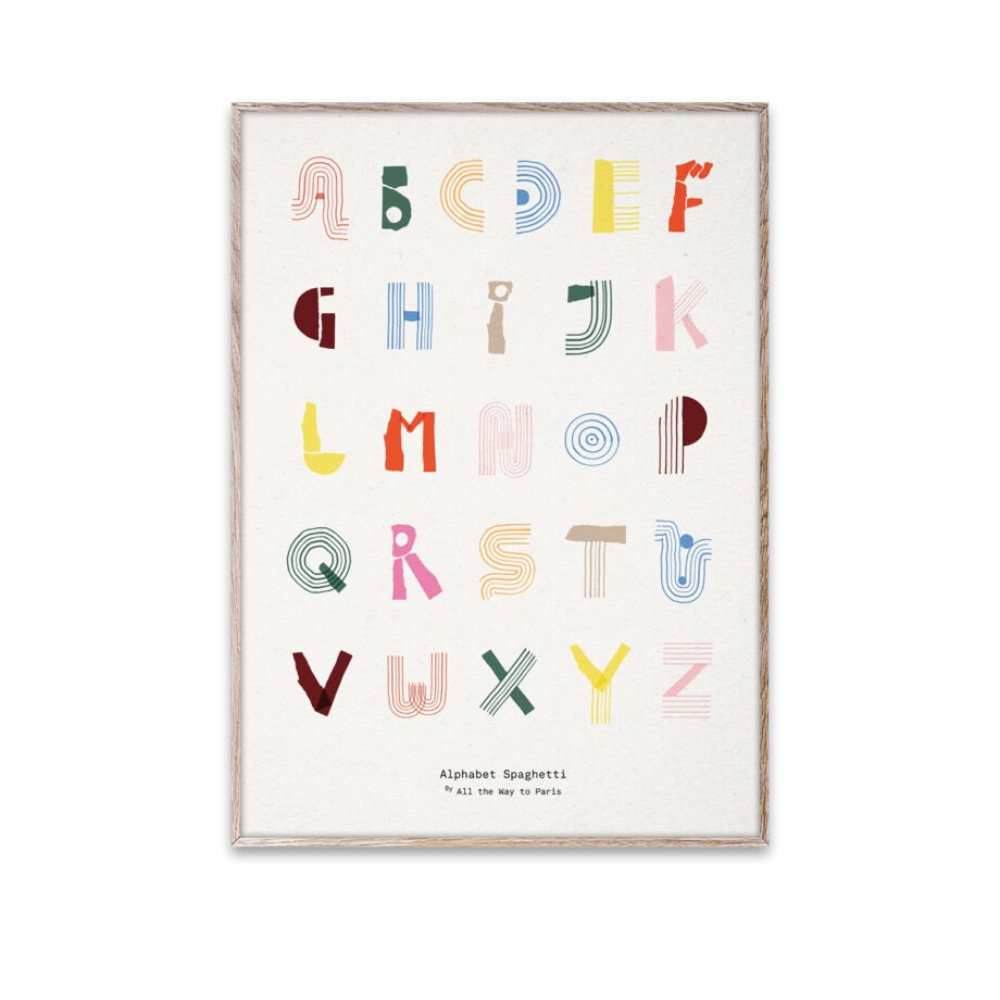 Alphabet Spaghetti poster paper Collective mado alfabet