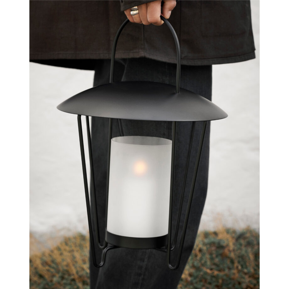 Ferm Living Abri draagbare lantern windlicht outdoor zwart