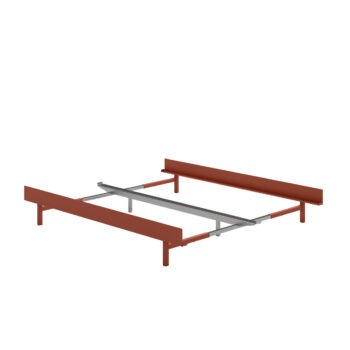 Moebe bed terracotta uittrekbaar frame 90 - 180