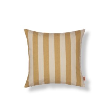 Ferm Living outdoor Kussen gestreept warm Yellow Parchment